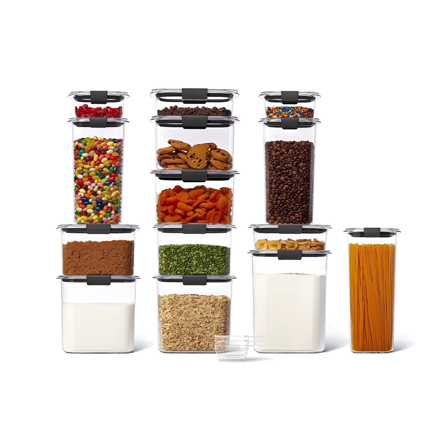 Rubbermaid ® Brilliance 14-Piece Clear Plastic Pantry Storage Containers