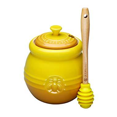 Le Creuset PG1015-1070 Stoneware Honey Pot, 16-Ounce, Dijon