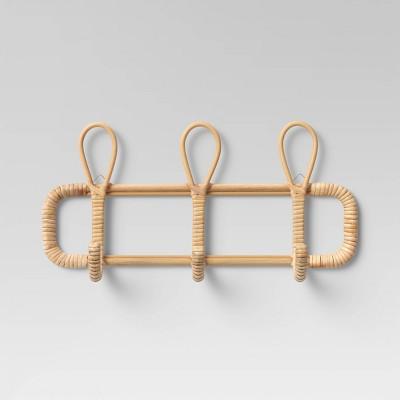 15" x 7" Rattan Wall Hooks Natural - Opalhouse™