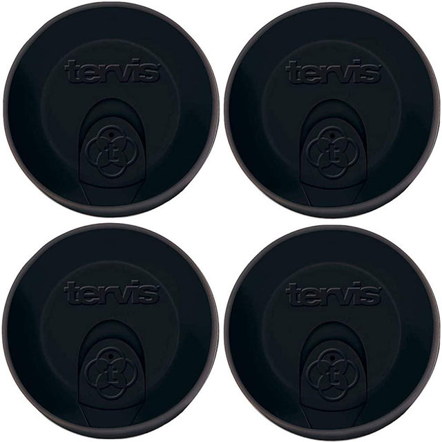 Tervis Travel Lid 24oz Black | Great For Both Hot and Cold Liquids | Dishwasher Safe (Top Rack Only) (4)