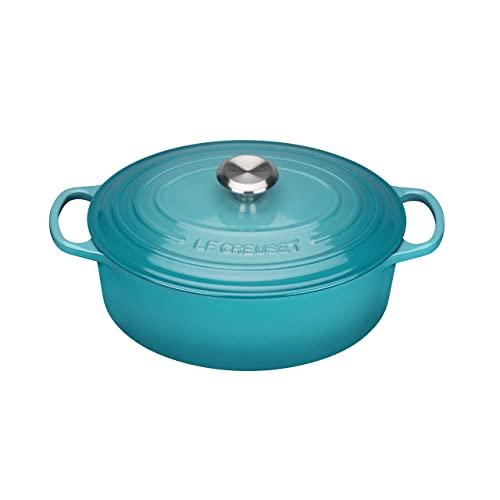 Le Creuset Enameled Cast Iron Signature Oval Dutch Oven, 5 qt. , Caribbean