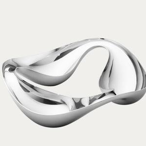 Cobra triple snack bowl in stainless steel, Georg Jensen