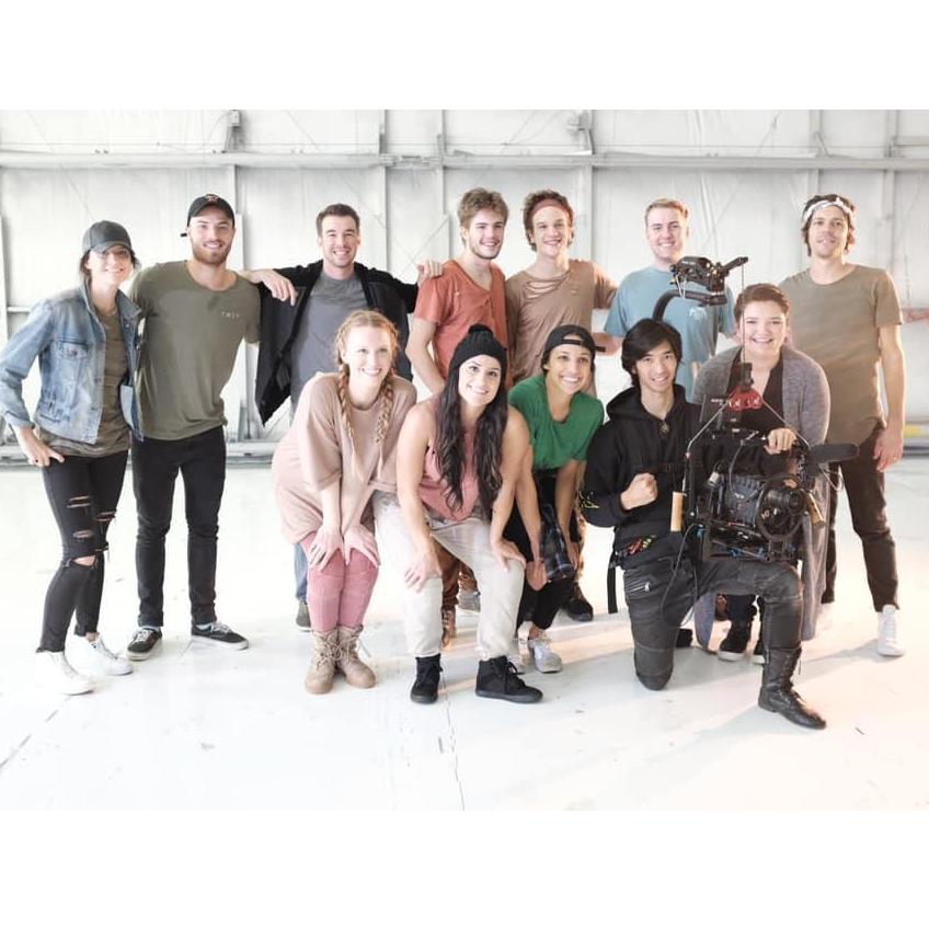 A group pic after a long day of filming!