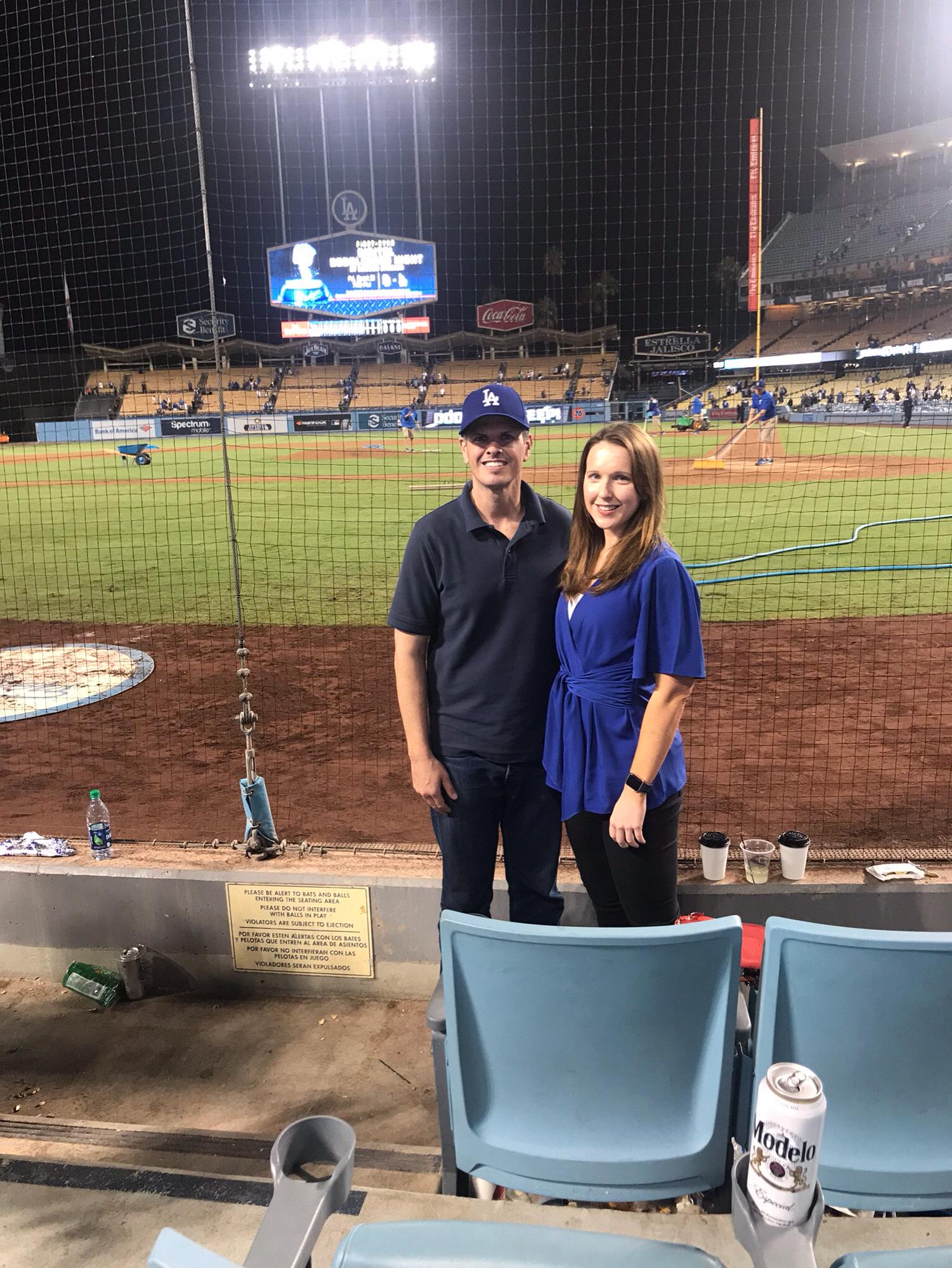 First Dodger game for Elizabeth with many thanks to Janette for getting amazing seats.