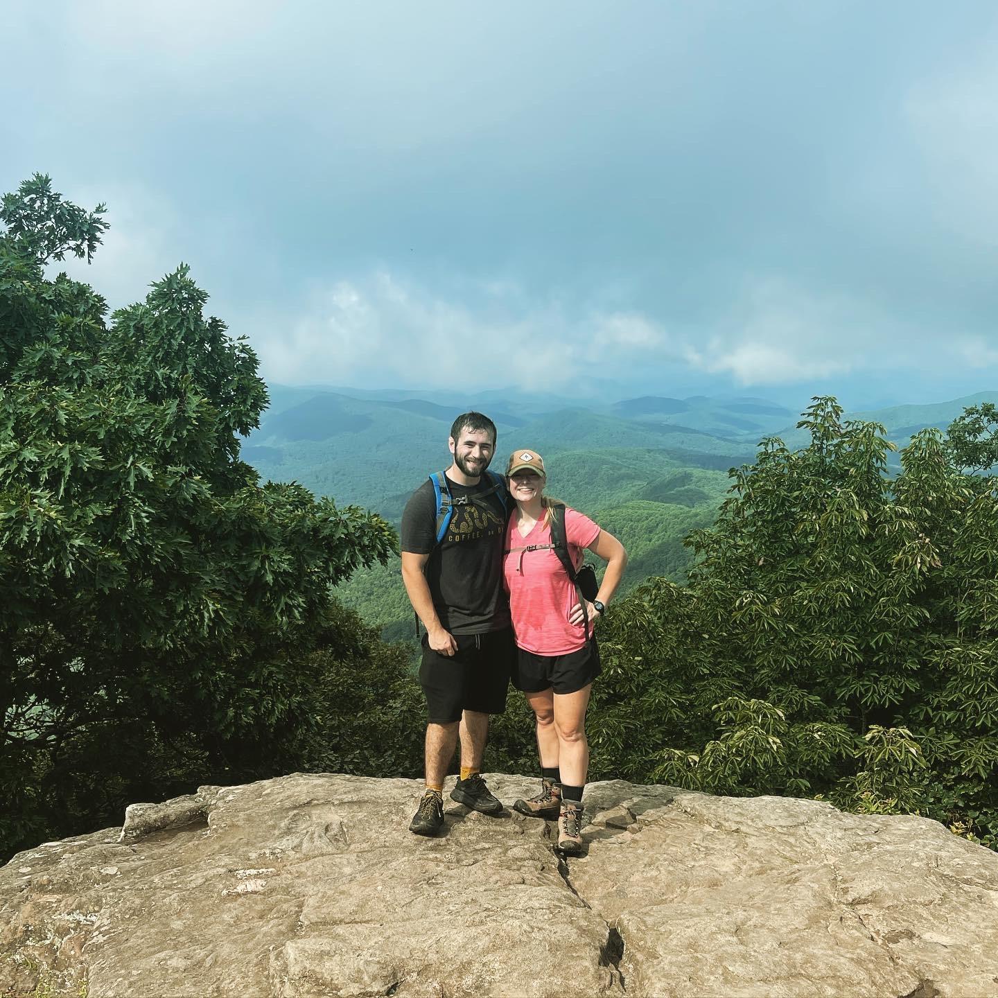 Super sweaty after climbing Blood Mountain