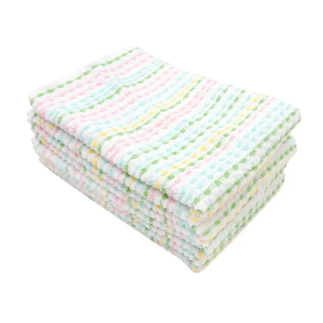 John Ritzenthaler Co. Pebble Cotton Terry Bar Mop Kitchen Towels, 16x18, Set of Four, Spring