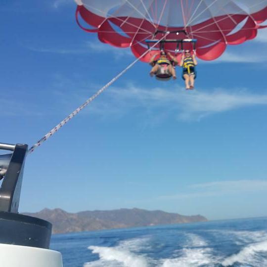 Our first time parasailing!