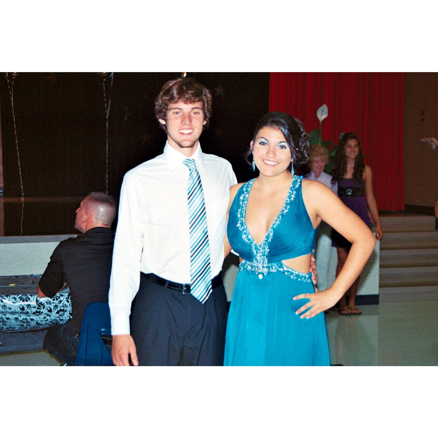 2011. Calendar Girl pageant at our high school...yes that is blue eye shadow.