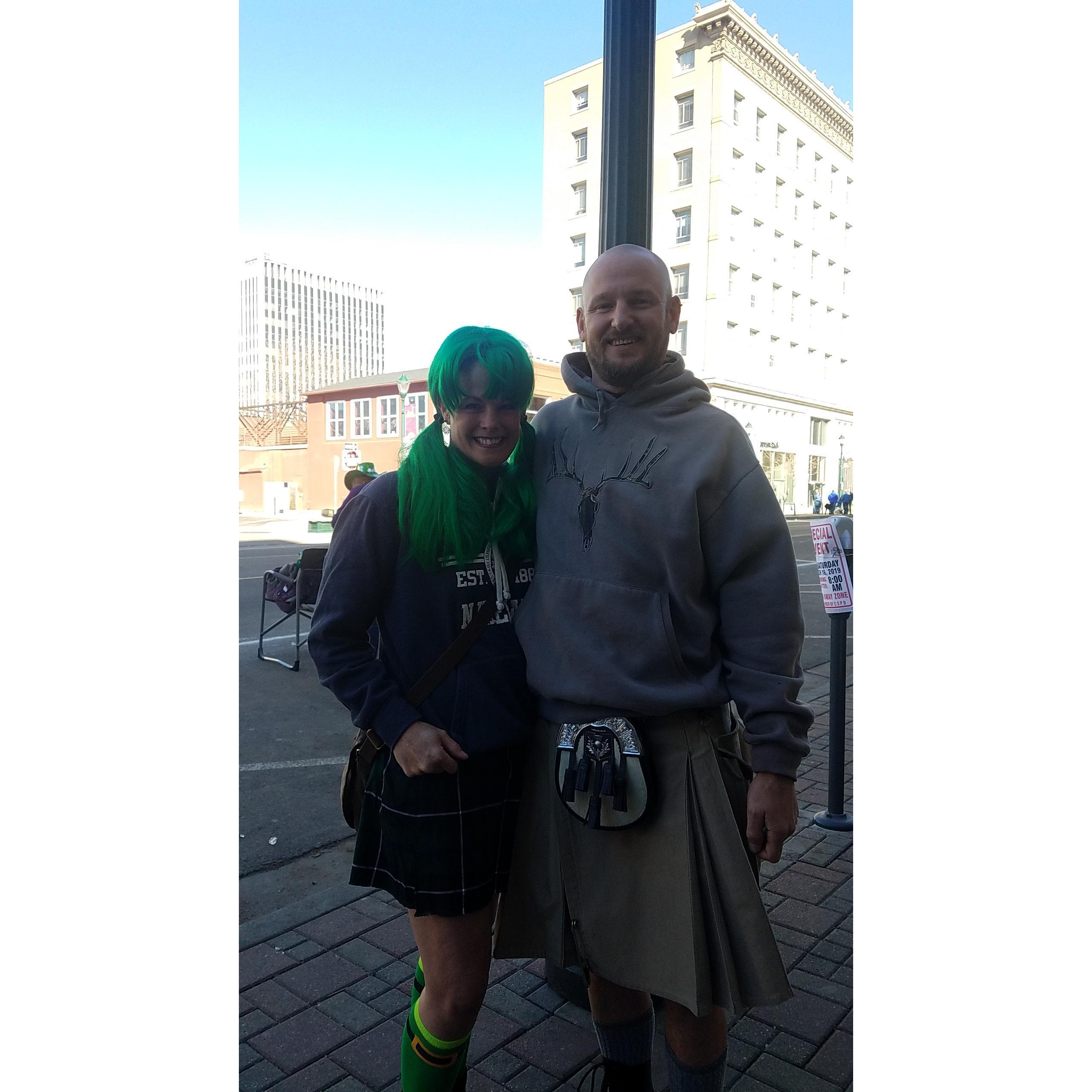 Our first St. Patty’s day.