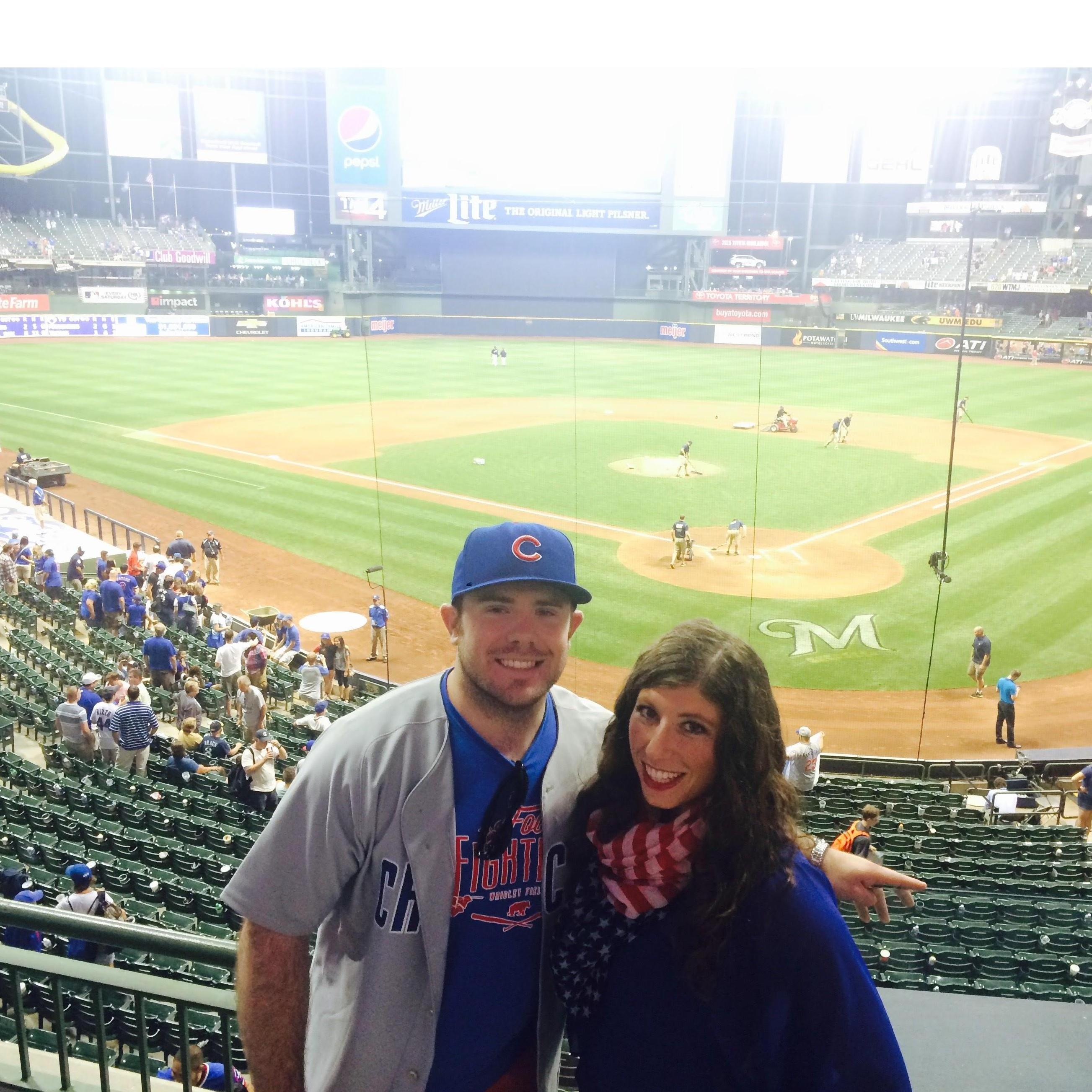 2015: I took Danny to Milwaukee for his birthday to see his beloved Cubs play