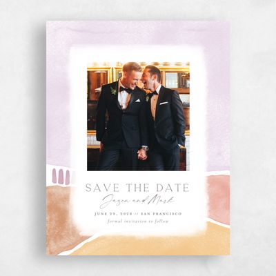 Lilac, Purple Wedding Save the Date - Vallejo Photo