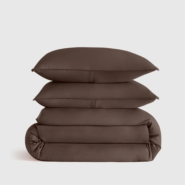 Bamboo Duvet Cover Set - Espresso, King/Cal King