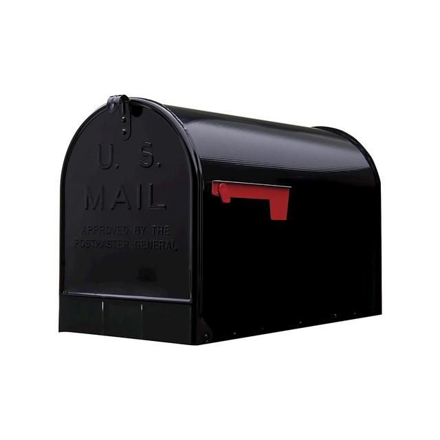 Gibraltar Extra-Large Steel Post-Mount Mailbox - Black