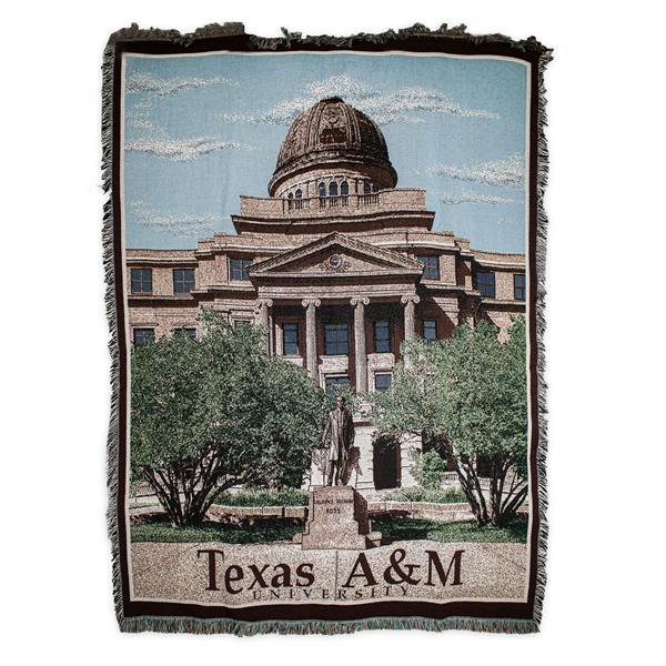 Texas A&M Academic Building Tapestry Throw