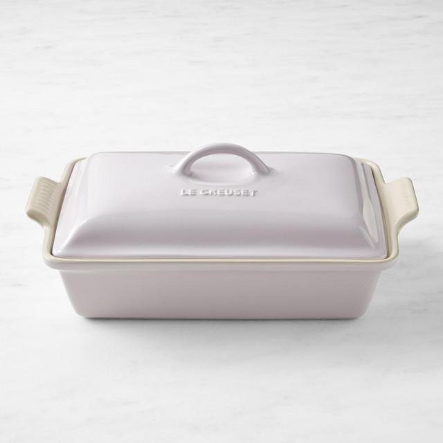 Le Creuset Heritage Stoneware Rectangular Covered Casserole, 12 1/2", Shallot