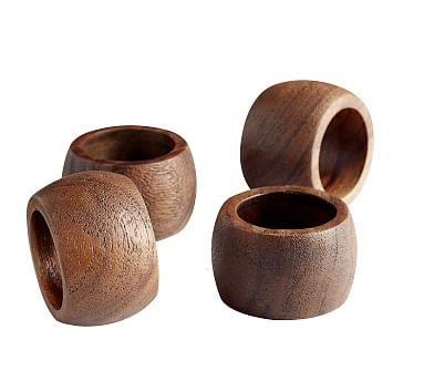 Chateau Acacia Wood Napkin Rings