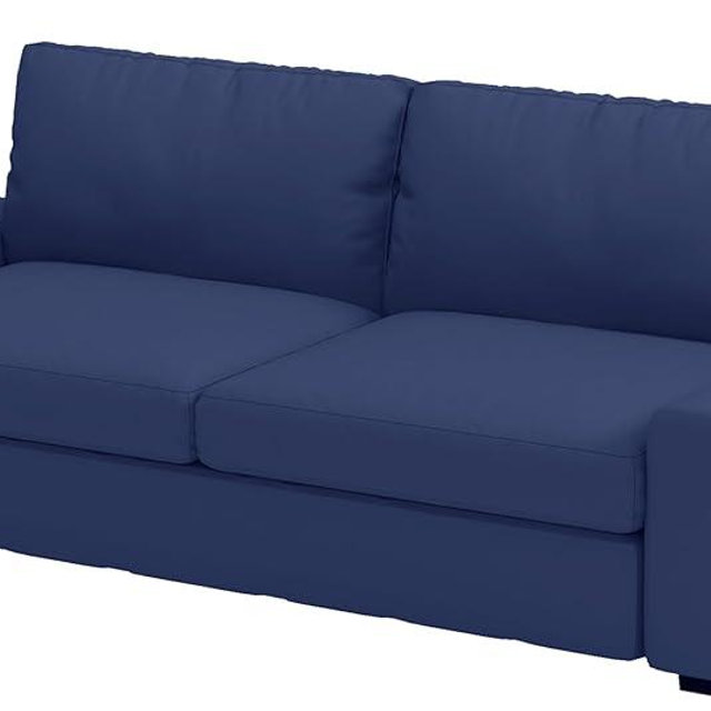 The Heavy Cotton KIVIK Three Seat (Not Loveseat) Sofa Cover Replacement is Custom Made for IKEA Kivik 3 Seater Sofa Slipcover Only. (Blue)
