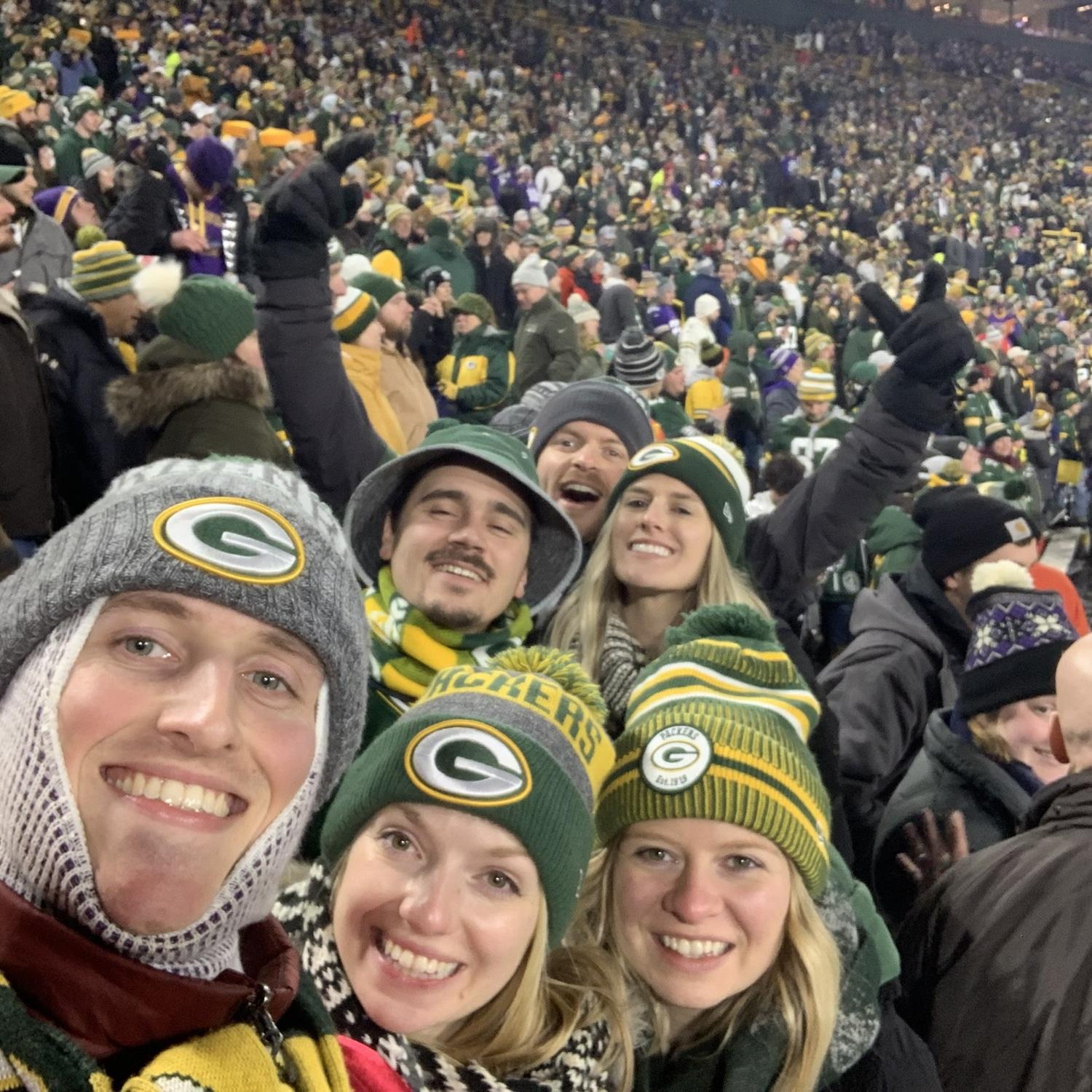 Ian’s first Packers game!