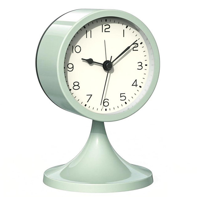 AYRELY® 3" Cute Analog Alarm Clock,Small Retro Table Clock Battery Operated,Slient Metal Desk Clock with Light for Living Room Decor,Bedroom,Bedside,Shelf（Green）