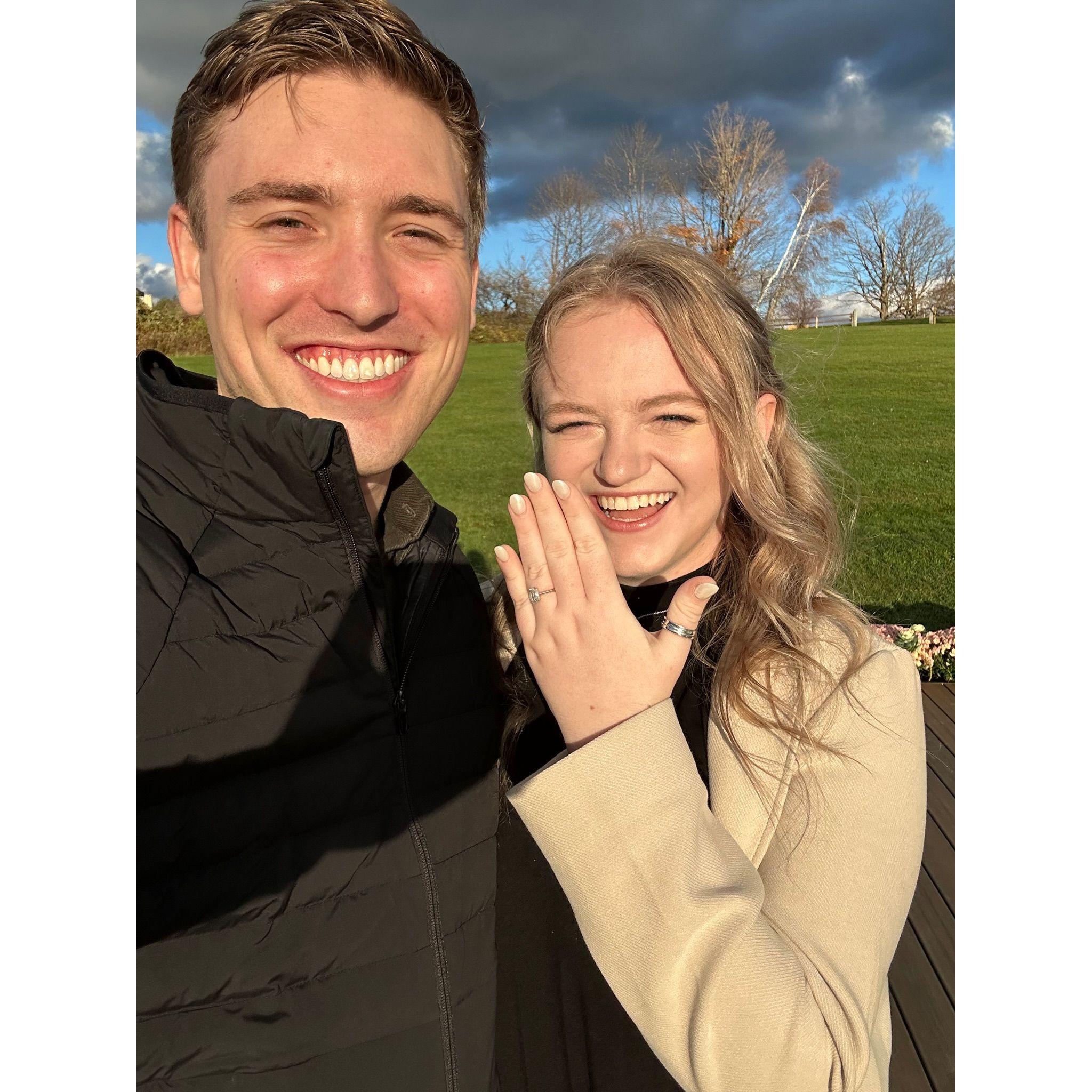 First selfie after putting a ring on it