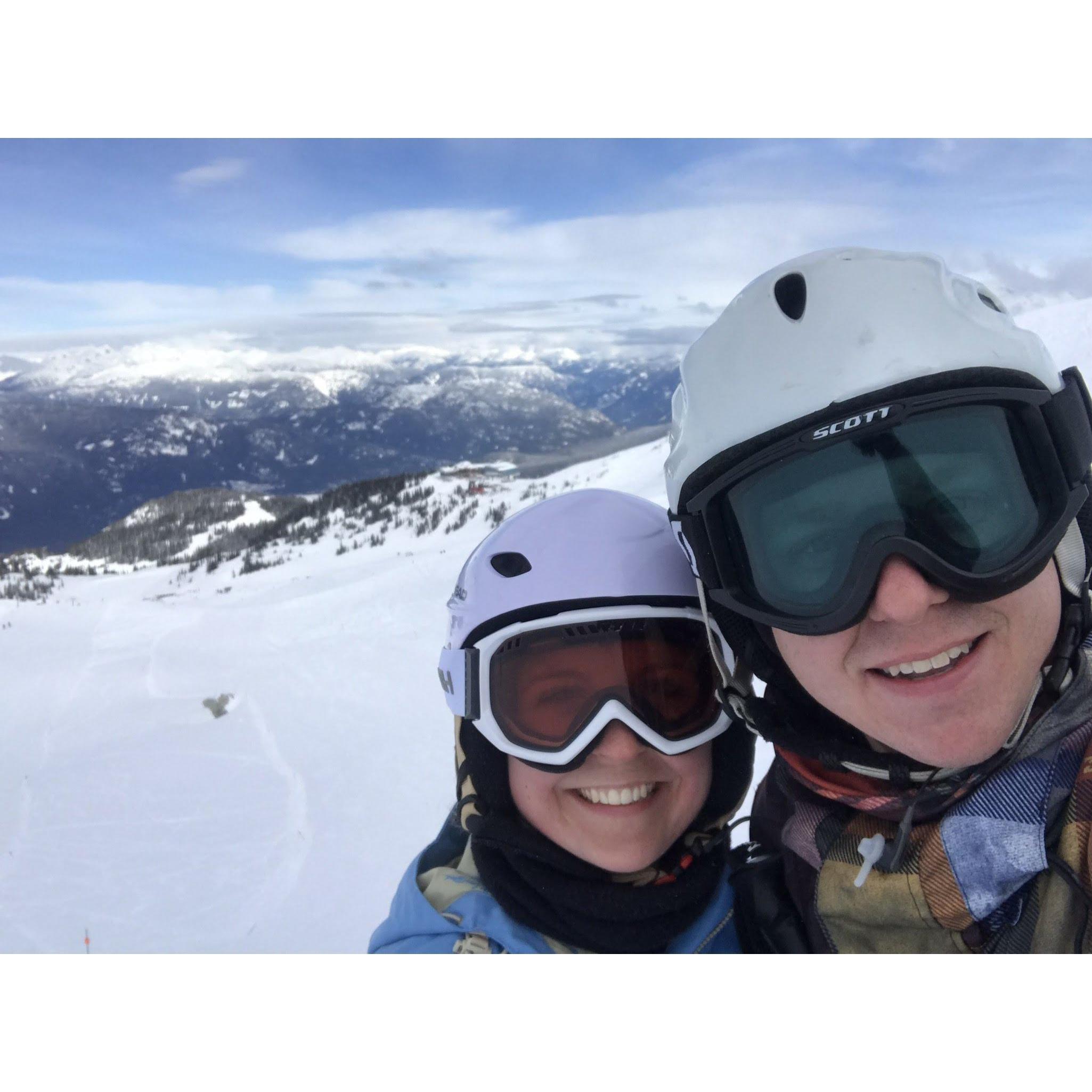 Skiing at Whistler Blackcomb.