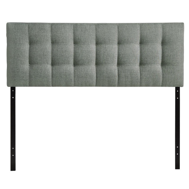 Queen Lily Upholstered Fabric Headboard Gray - Modway