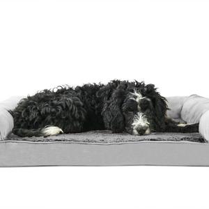 Furhaven Pet Orthopedic Sofa Pet Bed, Large, Gray