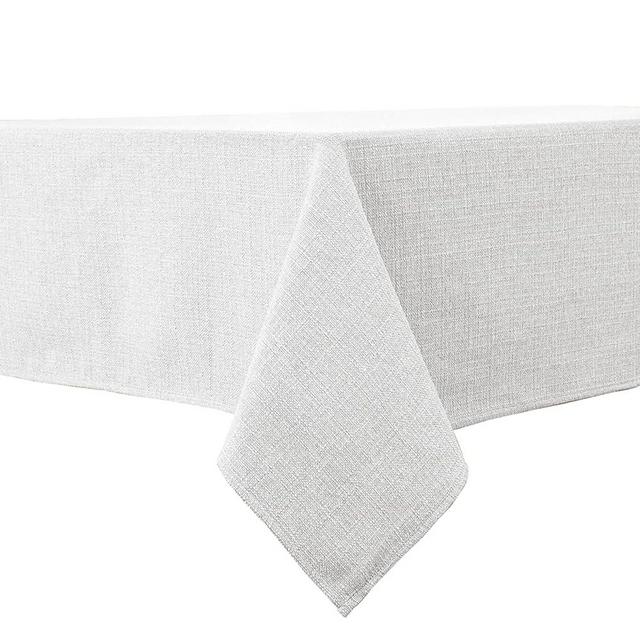 BALCONY & FALCON Rectangle Tablecloth Washable Wrinkle Resistant and Water Proof Table Cloth Decorative Linen Fabric Tablecloths for Dining Parties Kitchen Wedding and Outdoor Use (Owl Gray, 55x95)