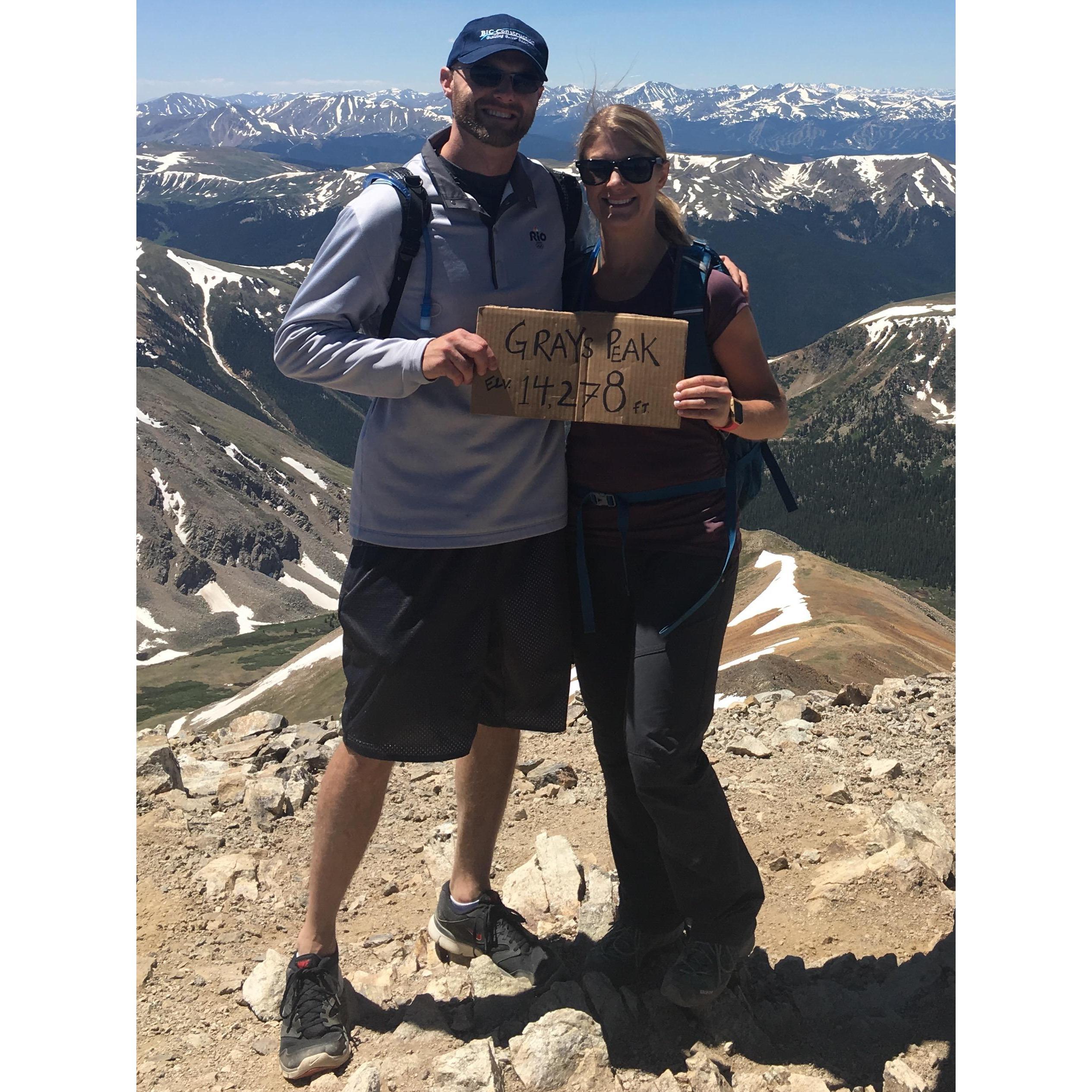 Gray's Peak...first 14er for both of us! (07/01/2017)