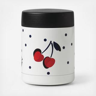 Vintage Cherry Dot Insulated Food Container
