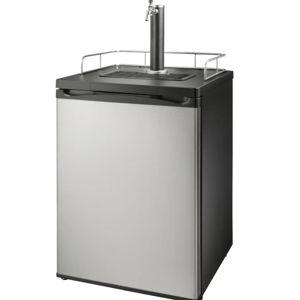Insignia™ - 5.6 Cu. Ft. 1-Tap Beverage Cooler Kegerator - Stainless Steel