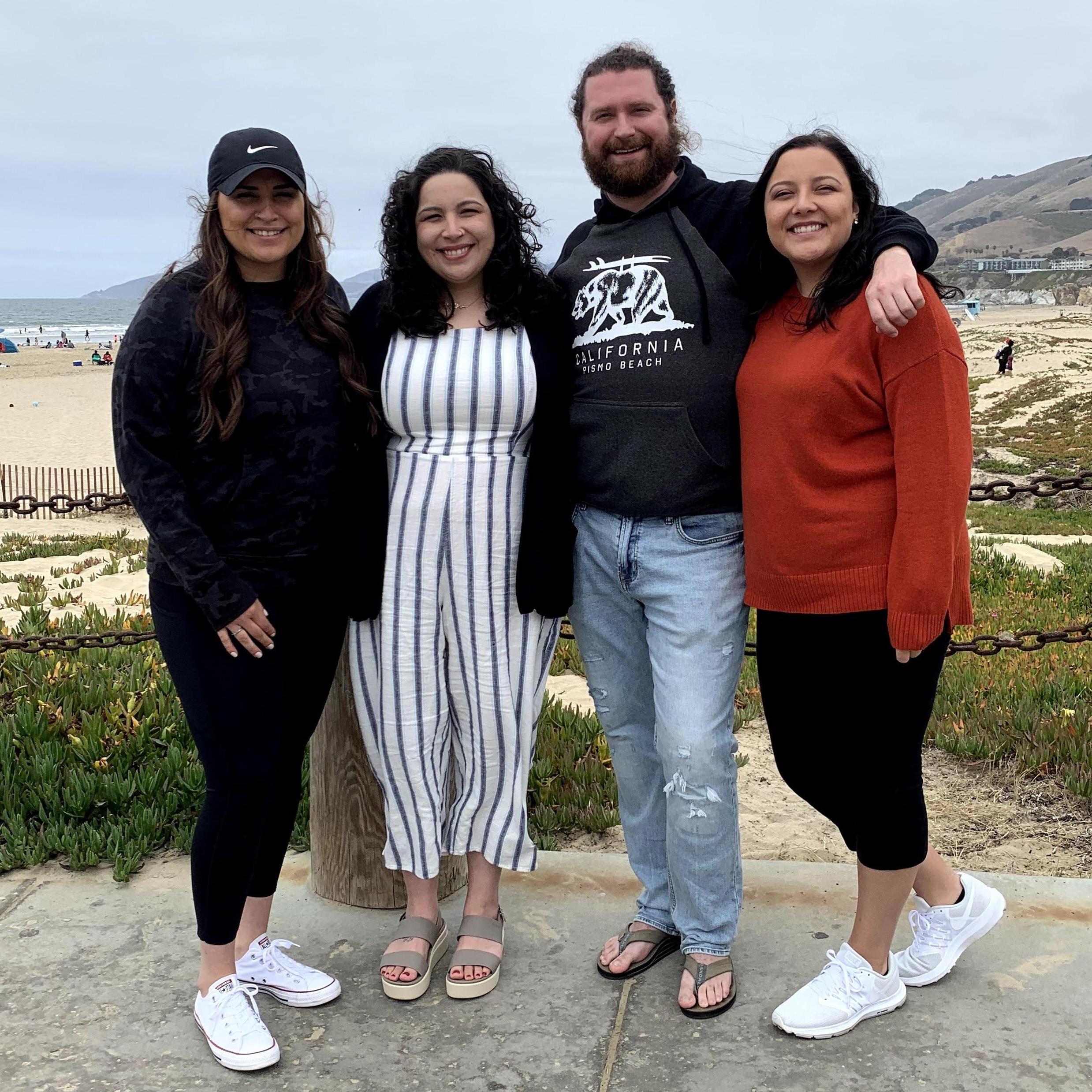 Celebrating engagement with Victoria's sisters!