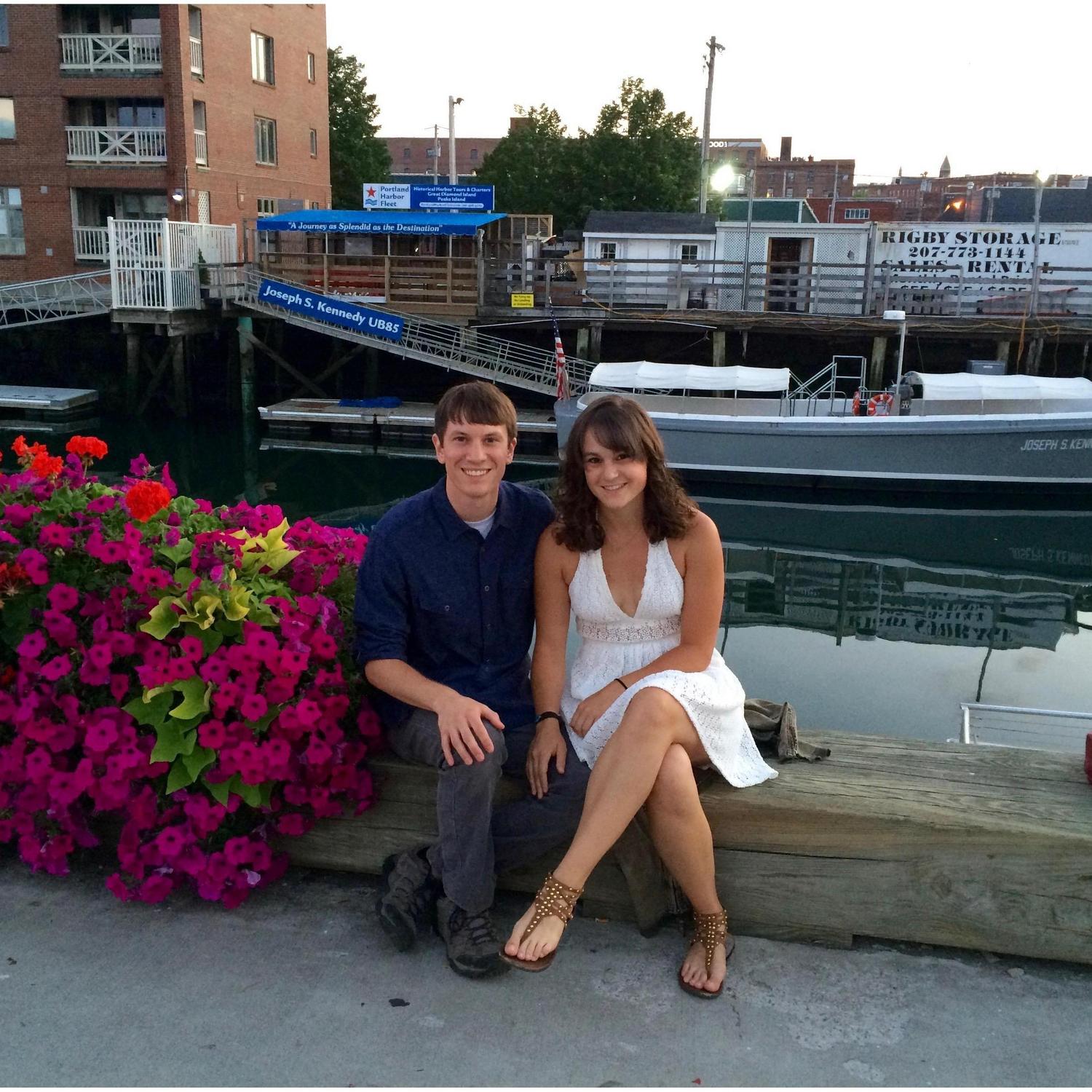 2016 - Our 5 year anniversary trip in Portland, Maine.