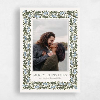 Denim Blue Holiday Card - Cassie
