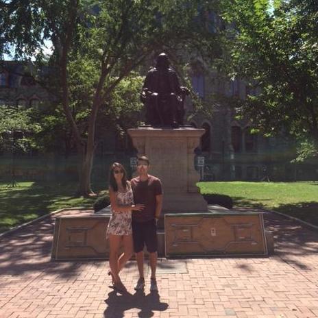 Steve and Michelle went on an east coast trip the summer of 2015. This photo was taken at the University of Pennsylvania campus while visiting Philadelphia and Michelle's sister Jenny.