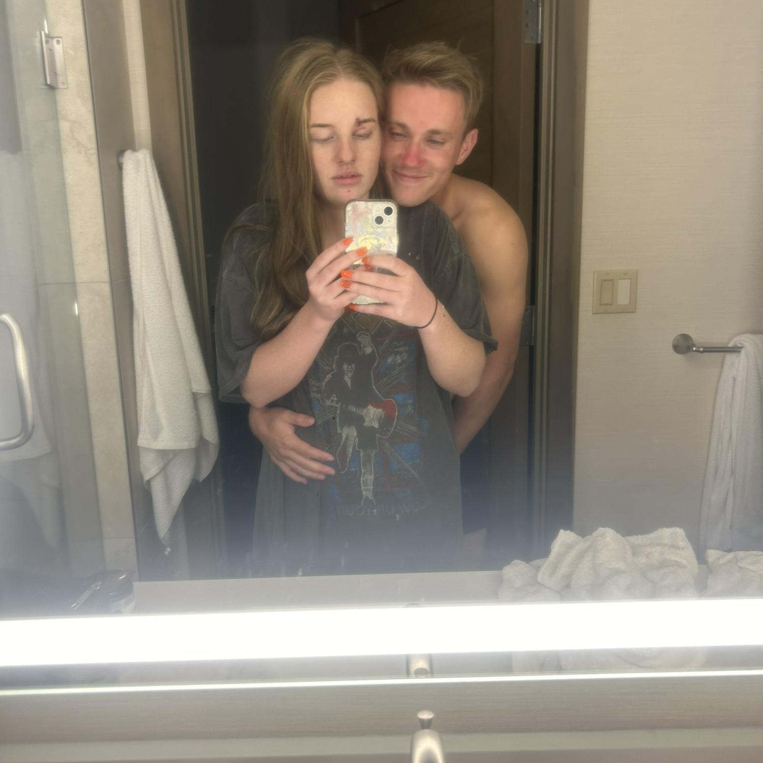 The day after we survived a roll over car crash together <3
