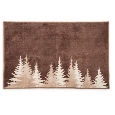 HiEnd Accents 24-Inch x 36-Inch Clearwater Pines Bath Rug in Mocha