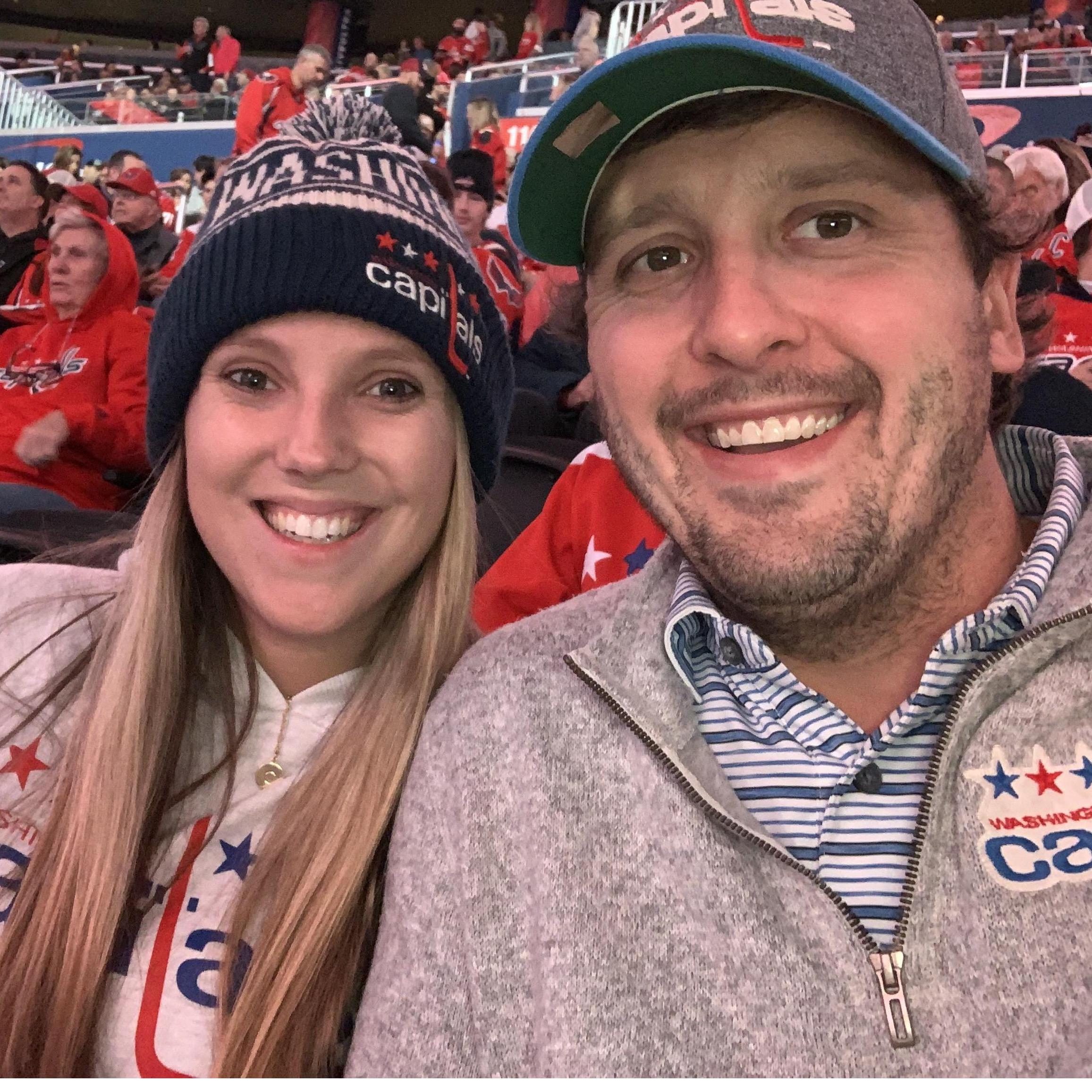 One of the many Caps games we attended together!