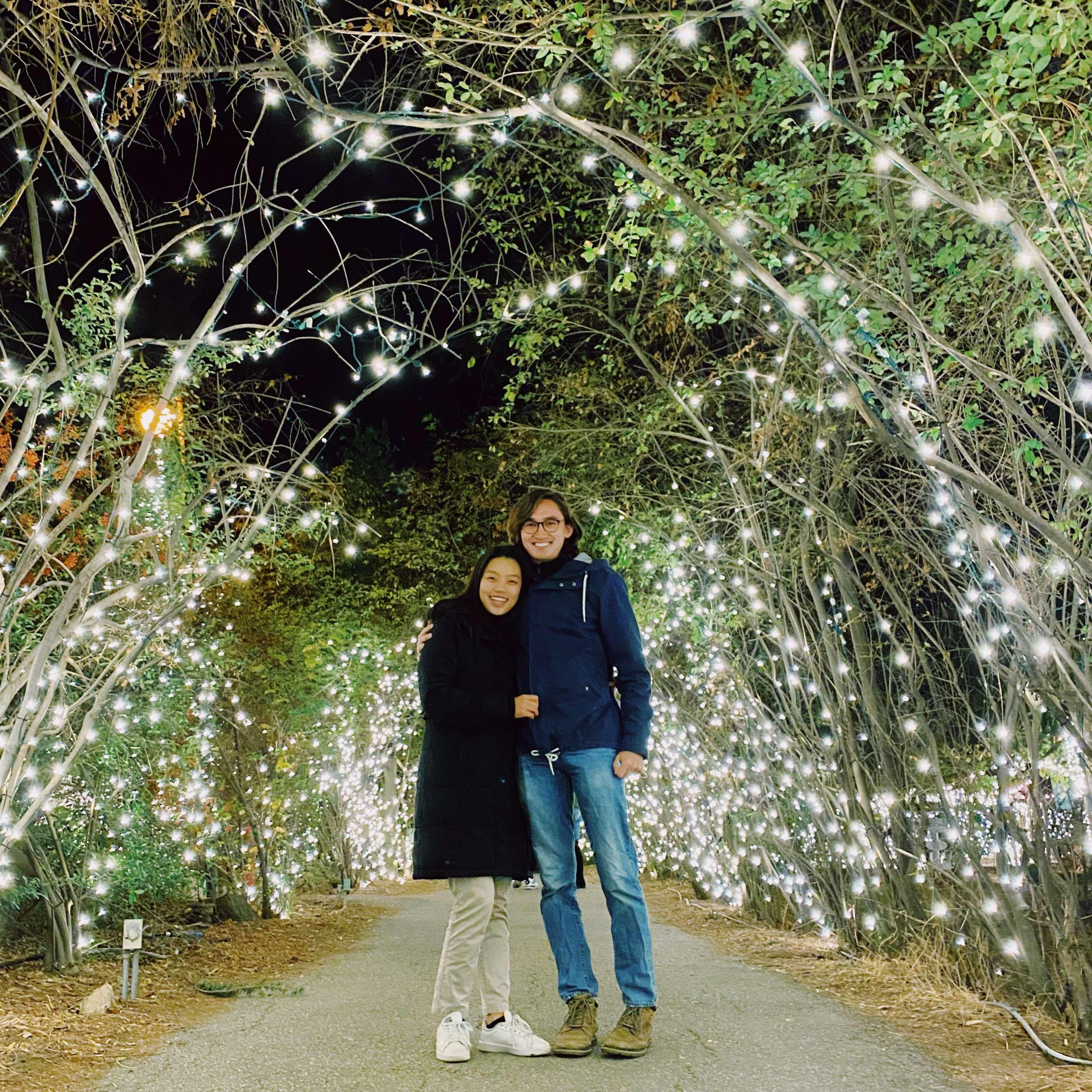 Our first Christmas after we started dating. Picture taken at 123 Farms.