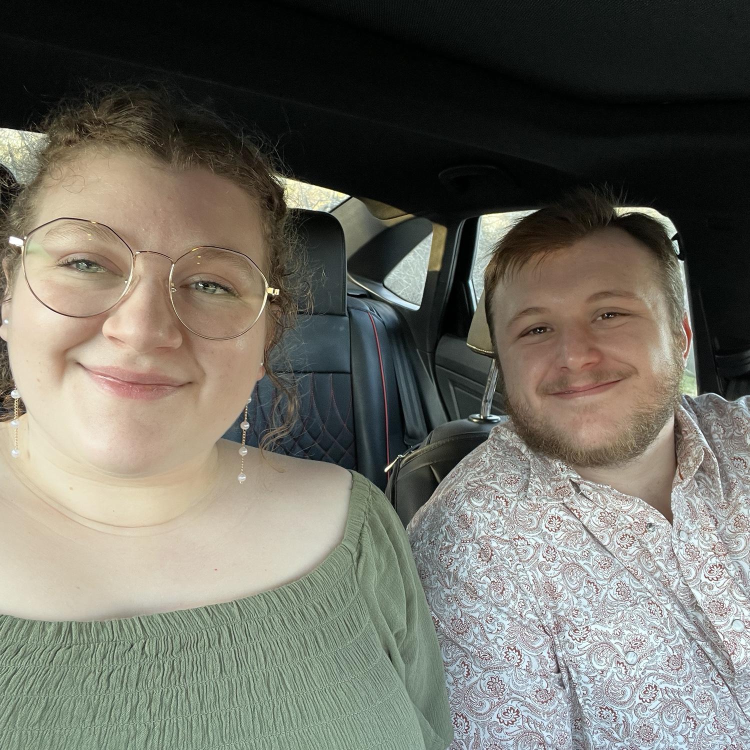 On our way to take our engagement photos