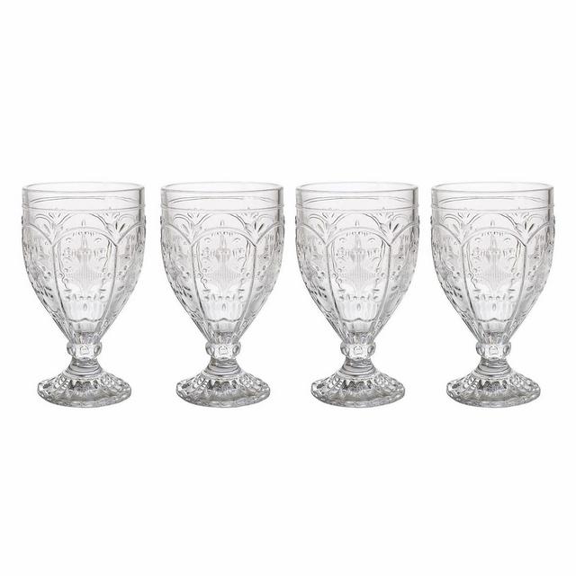 Fitz and FloydTrestle Clear Goblets, Set of 4