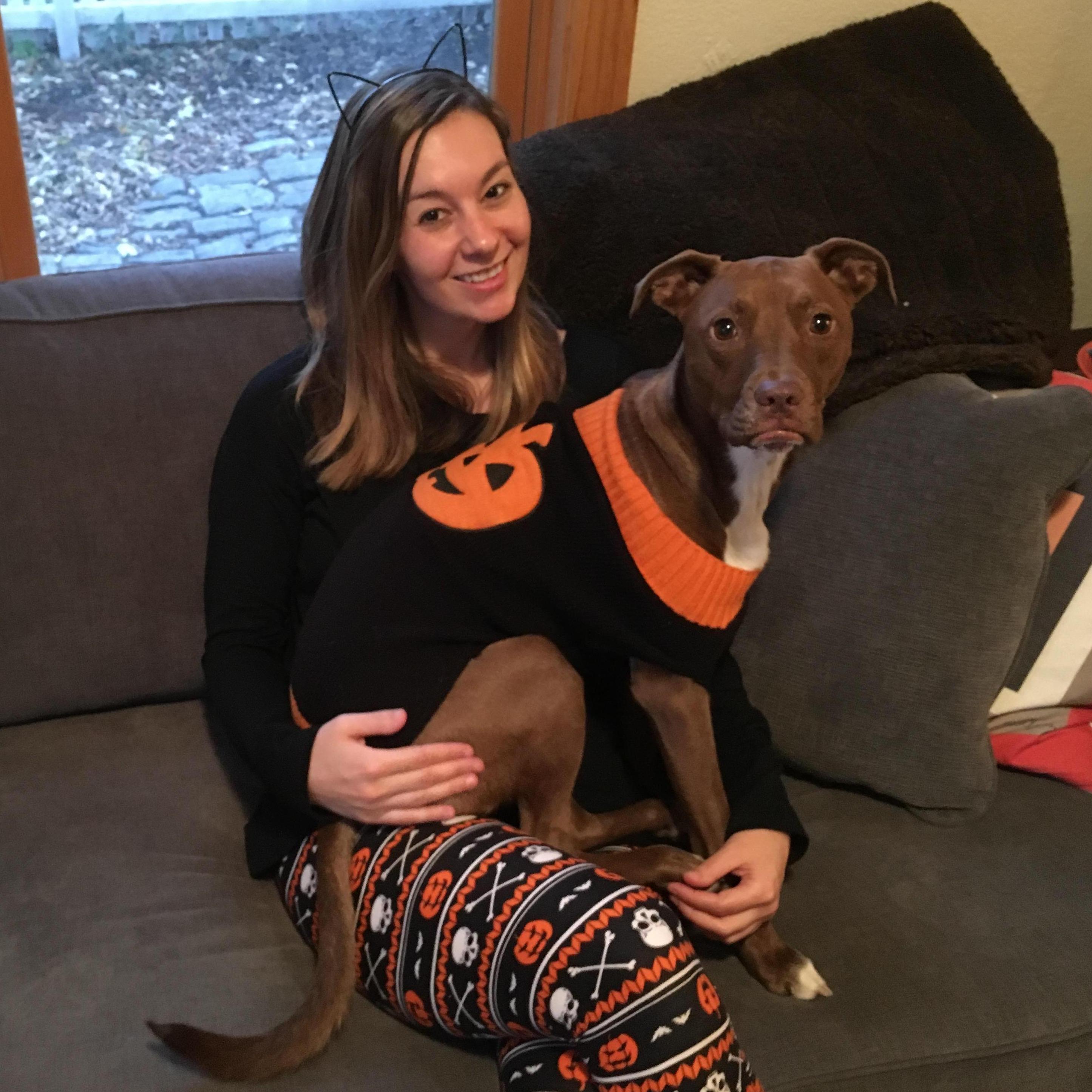 Halloween 2017, Maizy loves when Laura dresses her up!