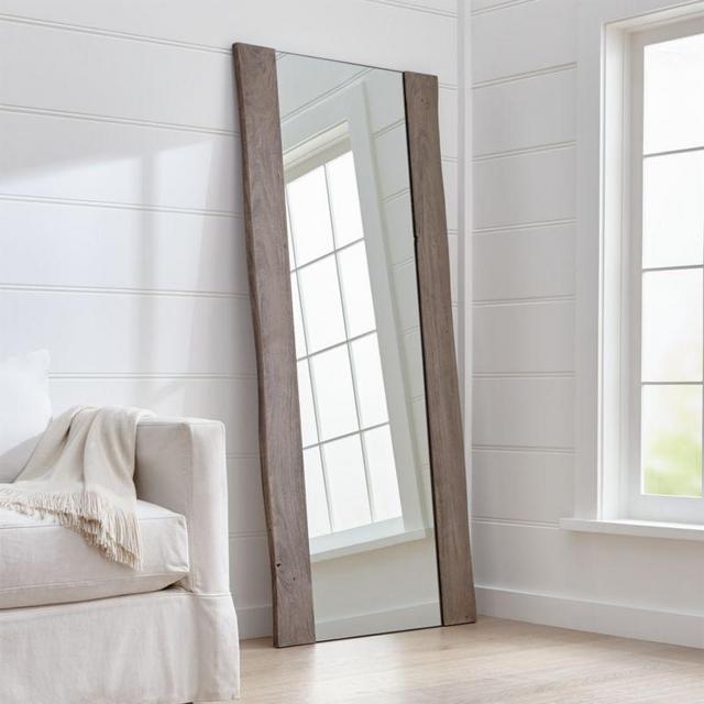 Yukon Grey Live-Edge Floor Mirror