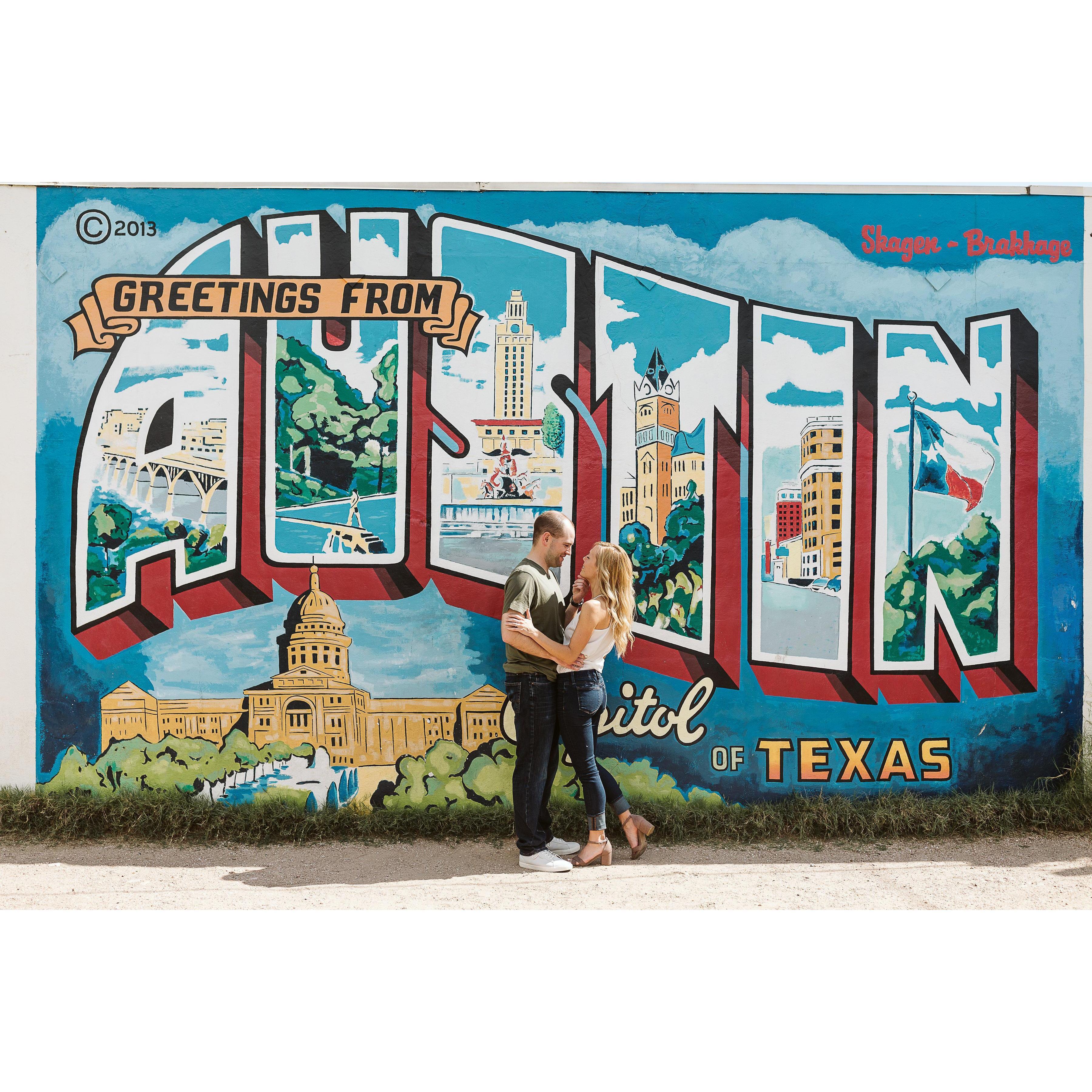 1st Street "Greetings from Austin, TX" mural - Austin, TX 5.13.18 (Victoria Gold Photography)