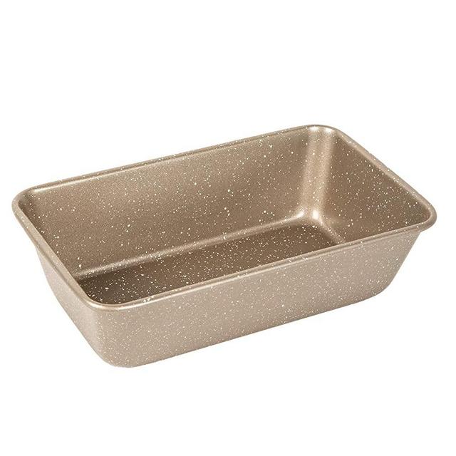 Cook with Color Bakeware Non Stick Loaf Pan, Speckled 9x5 Baking Pan, For Breads, Cakes, and Loaves (Champagne)