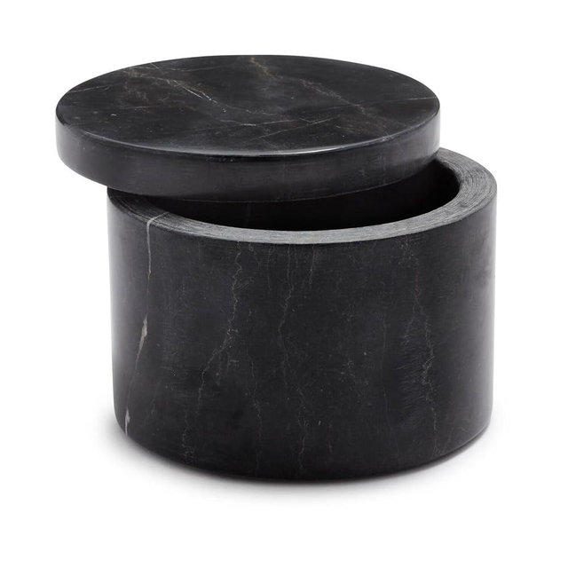 Sur La Table Marquina Marble Salt Keeper, Black