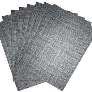 Benson Mills Tweed Woven Placemats, Nickel, Set of 8