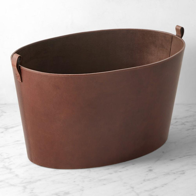 Williams Sonoma Home x Josh Young Marta Leather Basket