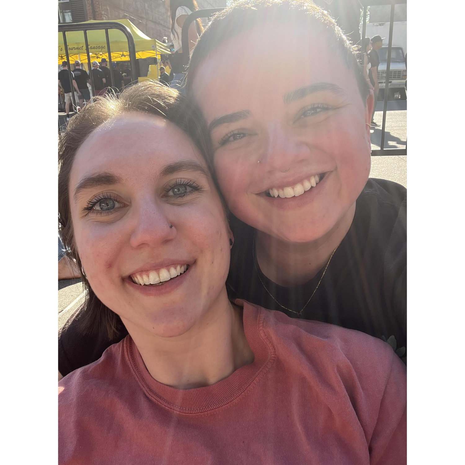 Waiting to see one of our favorite artists at a concert in Seattle