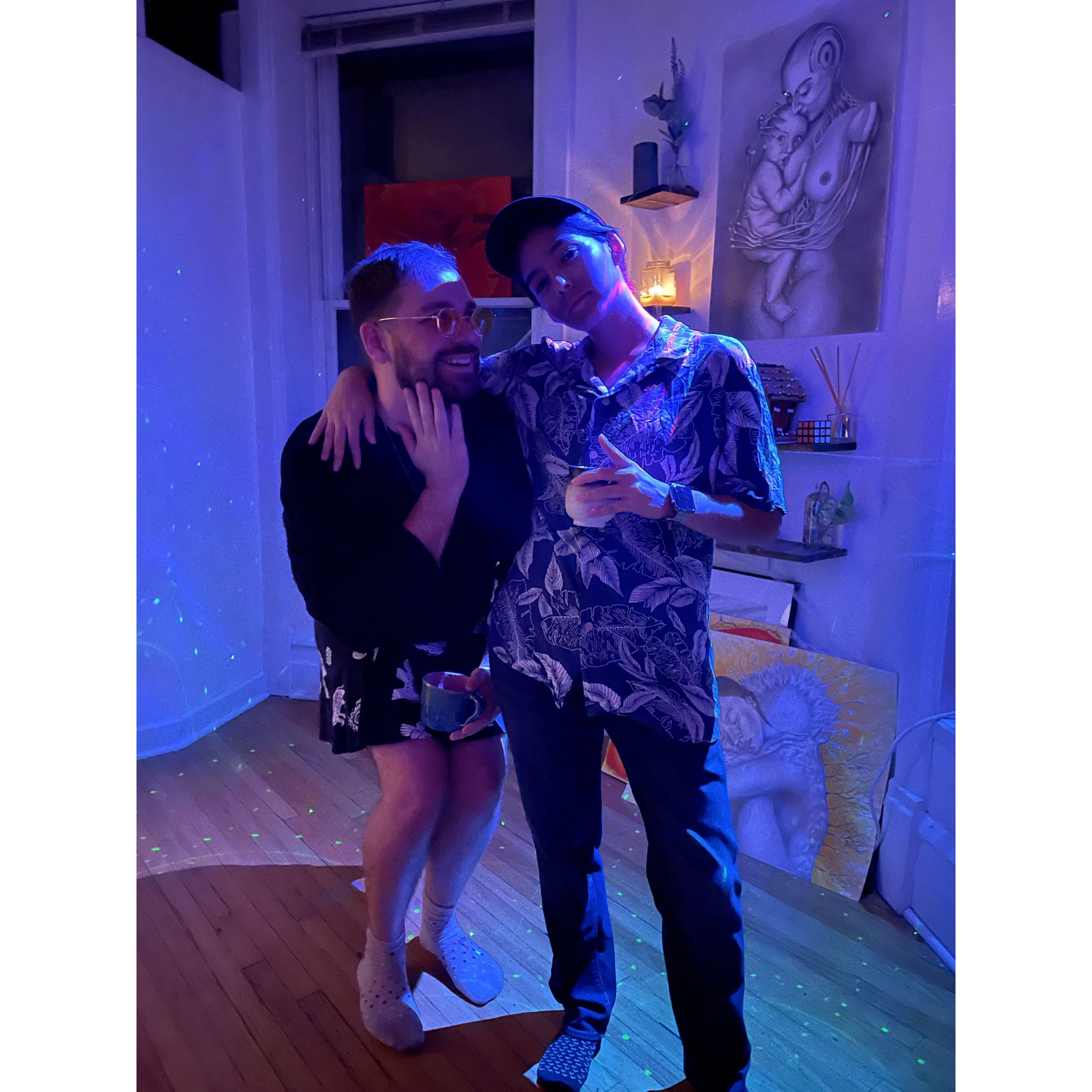 Halloween dressed up as each other